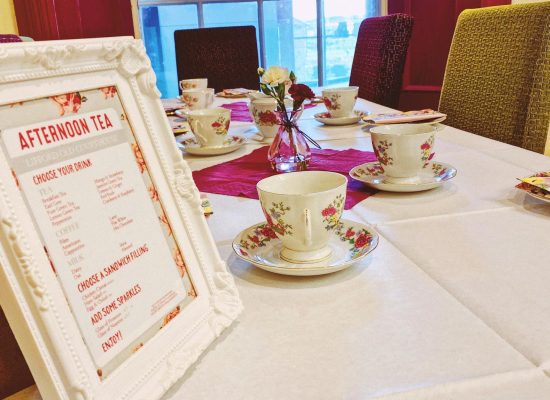 276160079_5131020333616665_5305019780952669530_n Afternoon tea set at table